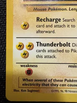 Pokemon TCG Pikachu The First Movie Black Star Promo 4 LP Excellent WOTC Card - Image 5