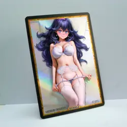 HEX MANIAC Waifu Anime Card LIMITED 1/1 Custom TCG Holo T14052 - Image 2