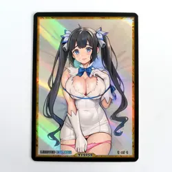 HESTIA Waifu Anime Card LIMITED 1/1 Custom TCG Holo Goddess Story ACG T14050 - Image 1