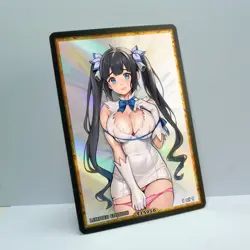 HESTIA Waifu Anime Card LIMITED 1/1 Custom TCG Holo Goddess Story ACG T14050 - Image 2
