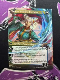 Tamiyo Inquisitive Student Borderless Modern Horizons 3 MISCUT MISPRINT Card 4/4 - Image 2