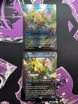 Tamiyo Inquisitive Student Borderless Modern Horizons 3 MISCUT MISPRINT Card 4/4 - Image 3