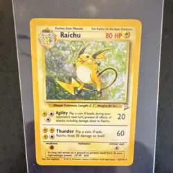 Pokemon Raichu Base Set 2 Holo Rare 16/130 Stage 1 HP 80 English Card - Image 1