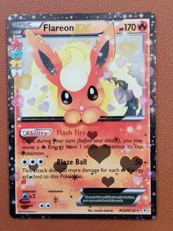 Flareon EX RC6 RC32 Generations: Radiant Collection Holo LP-MP Pokemon TCG Card - Image 1