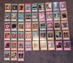48 Vintage Yu-Gi-Oh Card Lot 1st Ed Baby Dragon Thousand Dragon Relinquished - Image 1