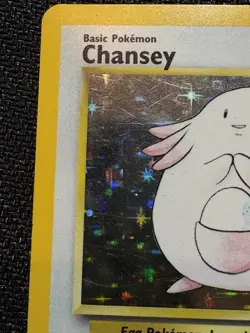 Pokemon TCG Base Set Holo Rare Chansey Card 3/102 Vintage WOTC - Image 2
