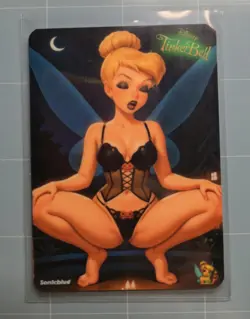 Tinkerbell Disney Custom Glow In The Dark Waifu Card Fan Art - Image 1