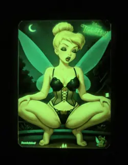 Tinkerbell Disney Custom Glow In The Dark Waifu Card Fan Art - Image 2