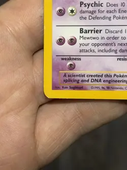 Mewtwo Illustrator ERROR Base Set Pokemon TCG Card MISPRINT Holo 10/102 - Image 2