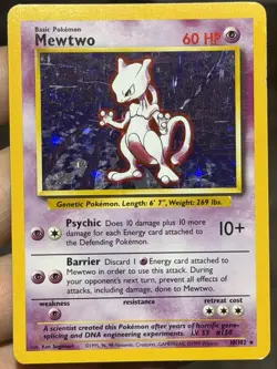 Mewtwo Illustrator ERROR Base Set Pokemon TCG Card MISPRINT Holo 10/102 - Image 4