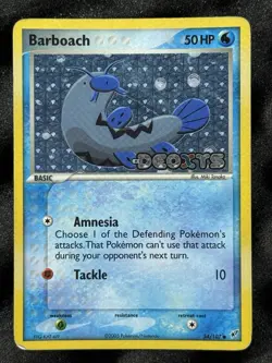 Barboach 54/107 Common EX Deoxys Stamped Holo Pokemon Card PLAYED - Image 1