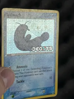 Barboach 54/107 Common EX Deoxys Stamped Holo Pokemon Card PLAYED - Image 2