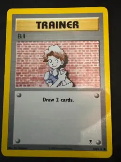 Trainer Bill Pokemon Common Card Legendary Collection 108/110 - 2002 - Image 1