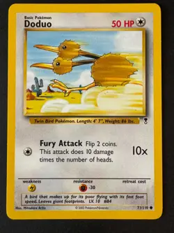 Doduo Pokemon Common Card Legendary Collection 71/110 - 2002 - Image 1