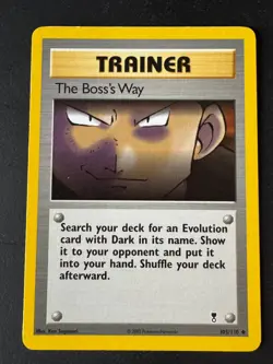 Trainer The Boss's Way Pokemon Uncommon Card Legendary Collection 105/110 - Image 1