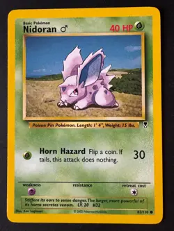 Nidoran Pokemon Common Card Legendary Collection 83/110 - 2002 - Image 1