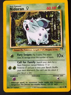Nidoran Pokemon Common Card Legendary Collection 82/110 - 2002 - Image 1