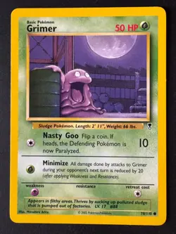 Grimer Pokemon Common Card Legendary Collection 78/110 - 2002 - Image 1