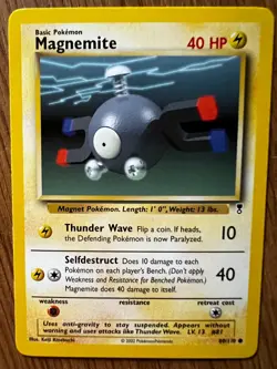 Pokemon Magnemite Rare Card #80 Legendary Collection 2002 - Image 1