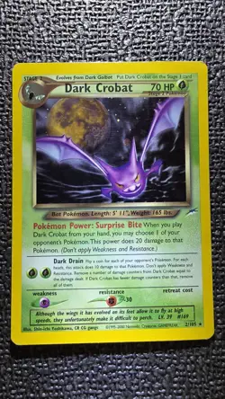 Pokemon Dark Crobat 2/105 Neo Destiny Holo Rare 70 HP Unlimited English Card - Image 1