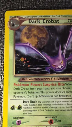 Pokemon Dark Crobat 2/105 Neo Destiny Holo Rare 70 HP Unlimited English Card - Image 3