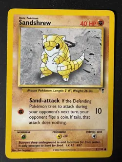 Sandshrew Pokemon Common Card Legendary Collection 91/110 - 2002 - Image 1