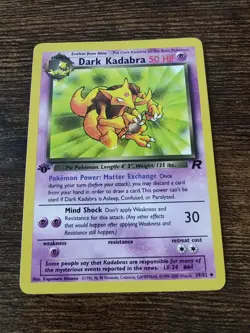 Dark Kadabra 39/82 1st Edition Team Rocket Non Holo Pokemon Card - Image 1