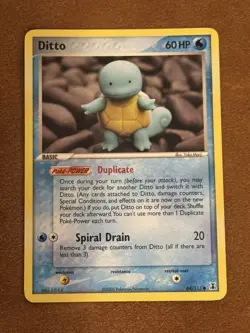 Pokemon Squirtle Ditto Card Delta Species 64/113 *see photos - Image 1