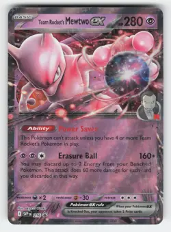 Team Rocket's Mewtwo ex 216 SVP SV: Scarlet & Violet Promo Cards Holo NM - Image 1