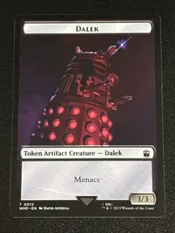 MTG Universes Beyond: Doctor Who Dalek/Cyberman Double-Sided Token 0012/0024 NM - Image 1