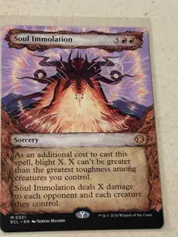 mtg showcase Soul Immolation, Lorwyn Eclipsed, unplayed - Image 1
