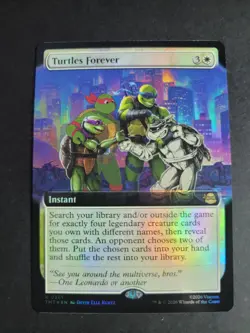 Turtles Forever (Extended Art Foil) Rare MTG Ninja Turtles - Image 1