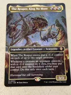 mtg borderless The Reaper King No More, Lorwyn Eclipsed commander, unplayed - Image 1