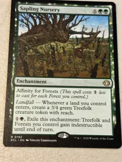 mtg Sapling Nursery, rare enchantment, Lorwyn Eclipsed, unplayed - Image 1