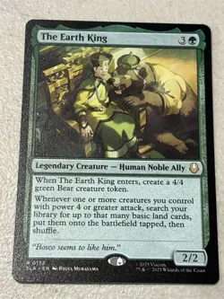mtg The Earth King, Avatar the Last Airbender rare creature, unplayed - Image 1
