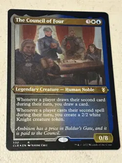mtg etched foil The Council of Four, Commander Legends Baldur's Gate, unplayed - Image 1