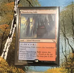 Magic: The Gathering Thundering Falls Land Murders at Karlov Manor Rare Blue Red - Image 1