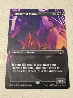 mtg borderless Shadow of Mortality, Streets of New Capenna avatar, unplayed - Image 1