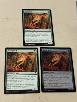 3 x mtg Young Wolf, 1 is foil, Innistrad Remastered, unplayed - Image 1