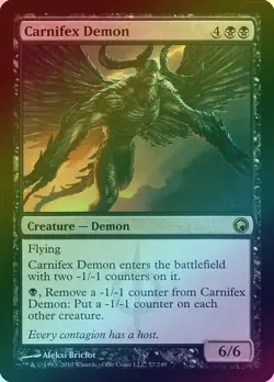 CARNIFEX DEMON (FOIL) (SOM) Scars of Mirrodin - MTG - NM - Image 1