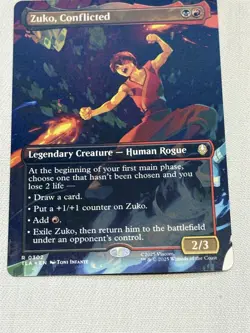 mtg borderless Zuko Conflicted, Avatar the Last Airbender, unplayed - Image 1