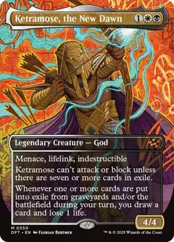 Ketramose, the New Dawn MYTHIC God (Borderless) Aetherdrift DFT #350 MTG Regular - Image 1