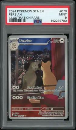 Pokemon TCG Persian Holo Illustration Rare 078/064 Shrouded Fable PSA 9 Mint - Image 1