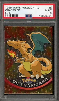 Pokemon Topps Charizard Foil #06 PSA 9 Mint - Image 1