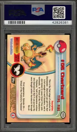 Pokemon Topps Charizard Foil #06 PSA 9 Mint - Image 2
