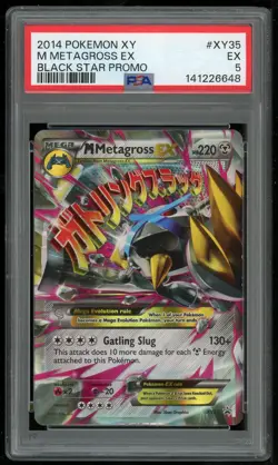 Pokemon TCG Mega Metagross Ex Holo Black Star Promo XY35 PSA 5 EX 2014 - Image 1