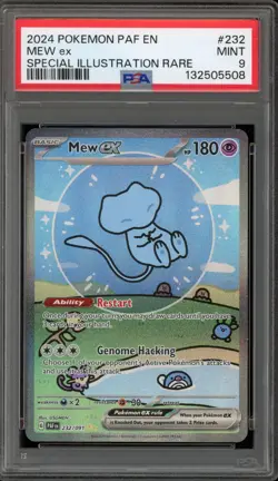 Pokemon Mew ex Paldean Fates Special Illustration Rare #232 PSA 9 Mint - Image 1