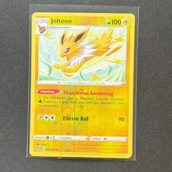 Jolteon 47/185 Reverse Holo Rare SWSH04: Vivid Voltage Pokemon TCG LP - Image 1