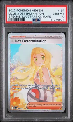 PSA 10 Pokemon Lillie’s Determination SIR 169/132 Mega Evolutions GEM MINT - Image 1