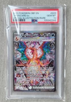 2023 Pokemon Charizard ex SAR 223 Obsidian Flames - *GRAIL* ONLY 24% PSA 10 POP - Image 1